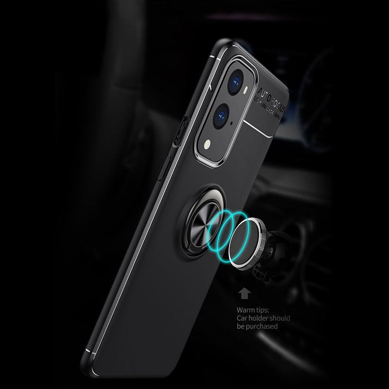 OnePlus 9R Metallic Finger Ring Holder Matte Case