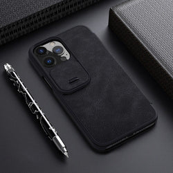 Camera Protection Qin Leather Flip Case