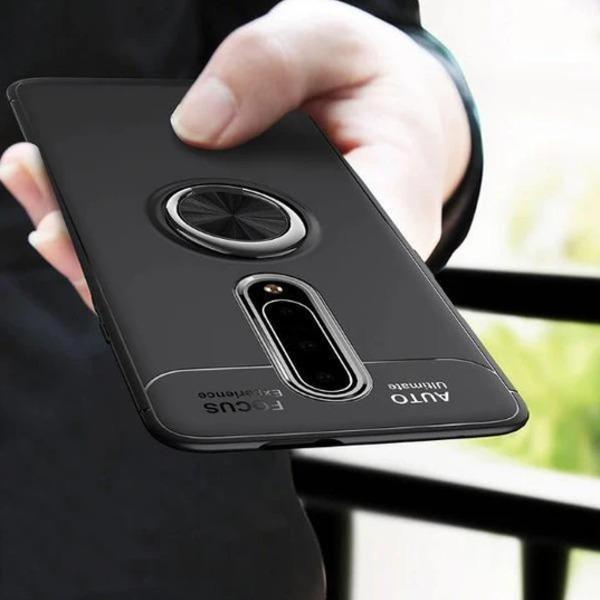 Metallic Finger Ring Holder Matte Case - OnePlus