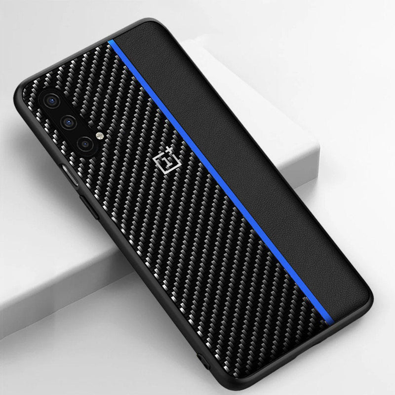 Frosted Carbon Fiber PU Leather Protective Case - OnePlus