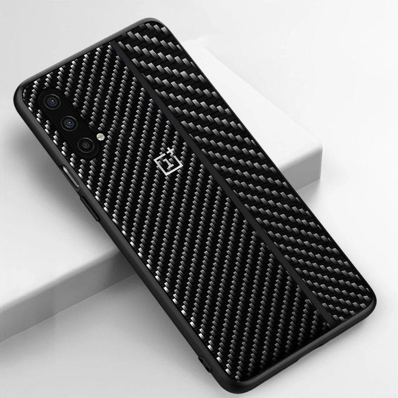 Frosted Carbon Fiber PU Leather Protective Case - OnePlus