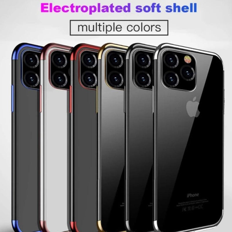 iPhone 11 Series Electroplating Silicone Transparent Glitter Case