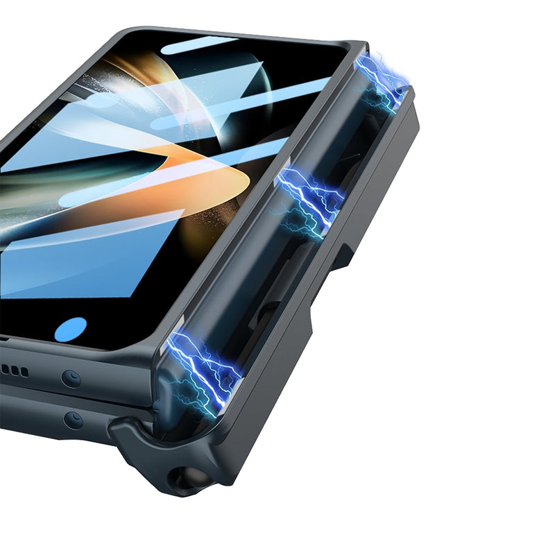 Galaxy Z Fold4 Armor Kickstand Case With Pen Holder