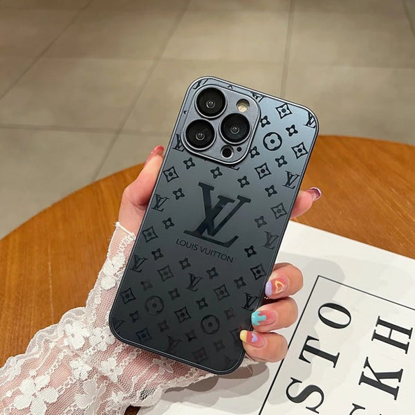 LV Pattern Glass Case - iPhone