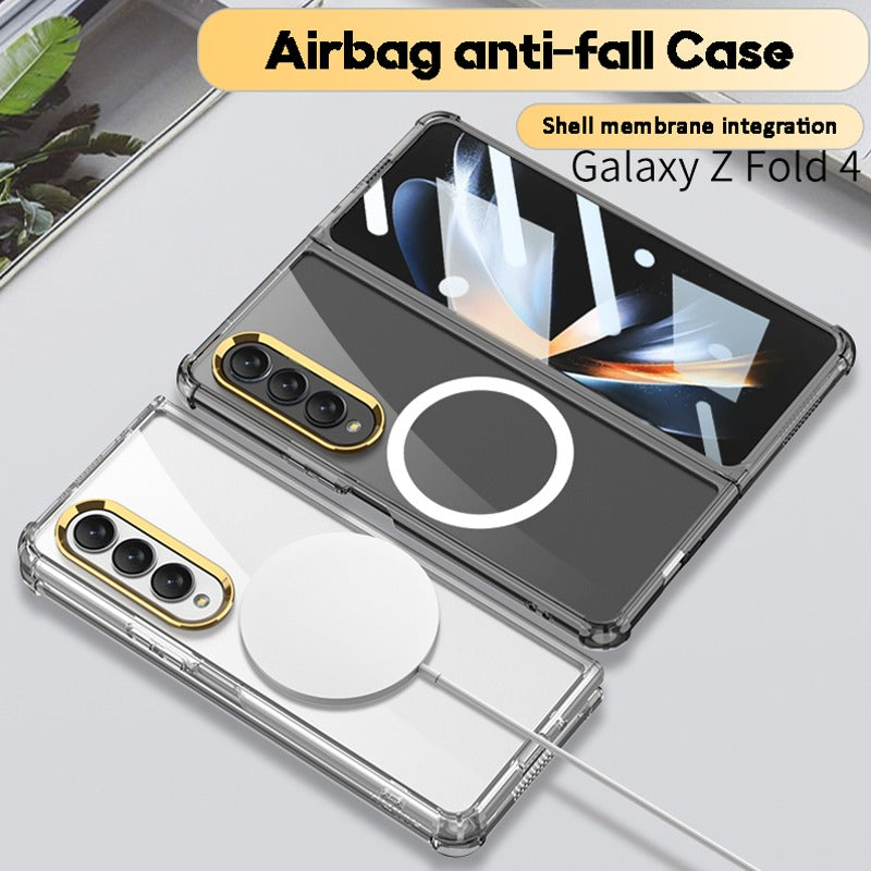 Galaxy Z Fold4 CrystalMag Embedded Metal Ring Case