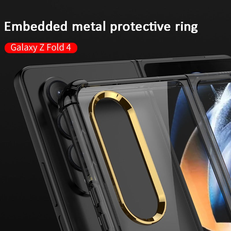 Galaxy Z Fold4 CrystalMag Embedded Metal Ring Case