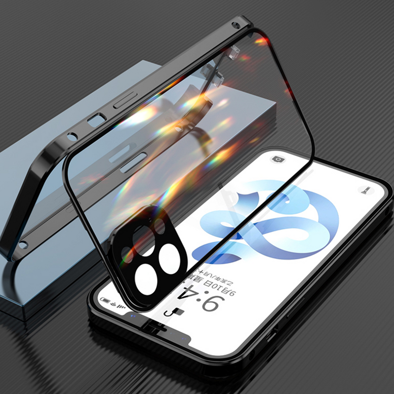 iPhone - Auto Fit Magnetic Glass Camera Protective Case