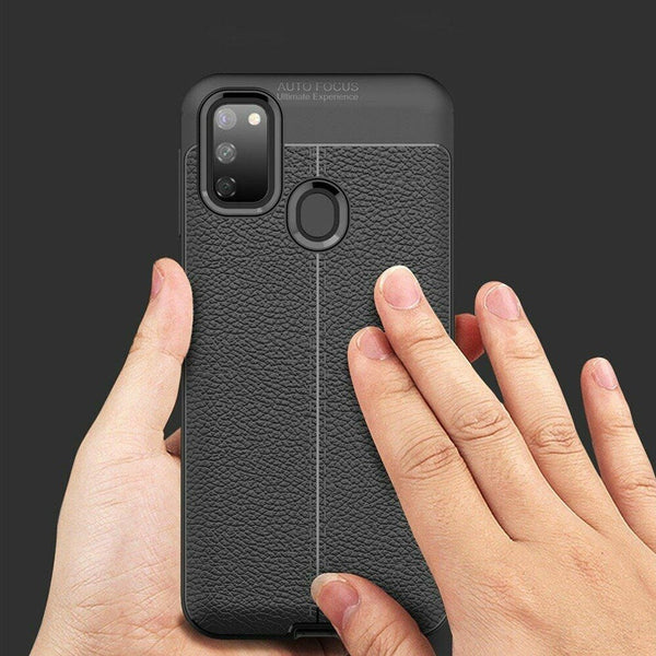 Galaxy M30s Auto Focus Leather Texture Case