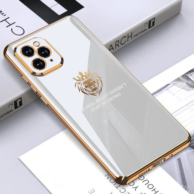 iPhone 11 Series Electroplating Lion Pattern Case