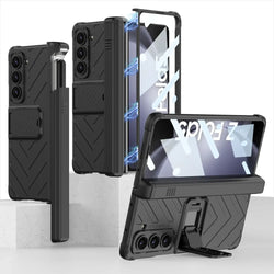 Galaxy Z Fold5 Magnetic Hinge Slide Pen Holder Case