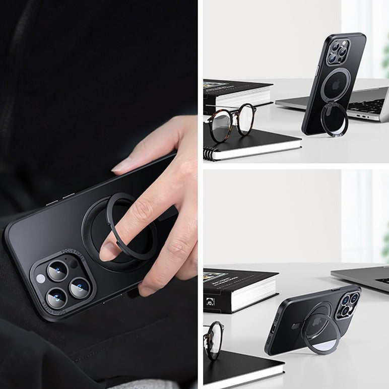 Magnetic 360° Rotation Ring Holder Case - iPhone