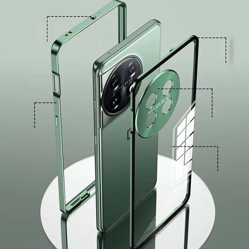 Aluminium Alloy Metal Frame Glass Case - OnePlus