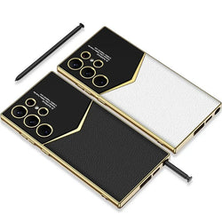 Gold Plated Leather Protective Case - Samsung