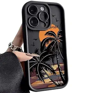 Soft Sunset Paradise Coconut Tree Texture Case