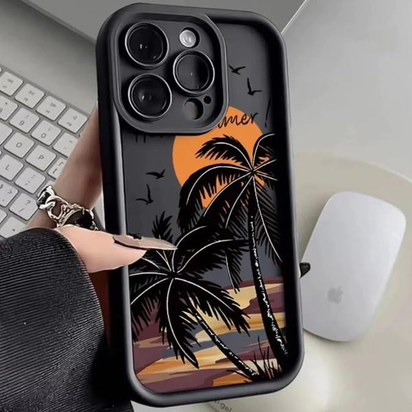 Soft Sunset Paradise Coconut Tree Texture Case