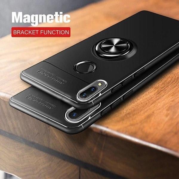 Galaxy A20 Metallic Finger Ring Holder Matte Case