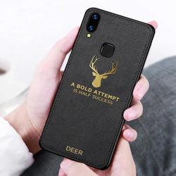 Galaxy A30 Luxury Gold Textured Deer Pattern Soft Case