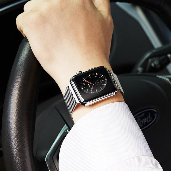 Magnetic Stainless Steel Milanese Strap for Apple Watch (Only Strap)