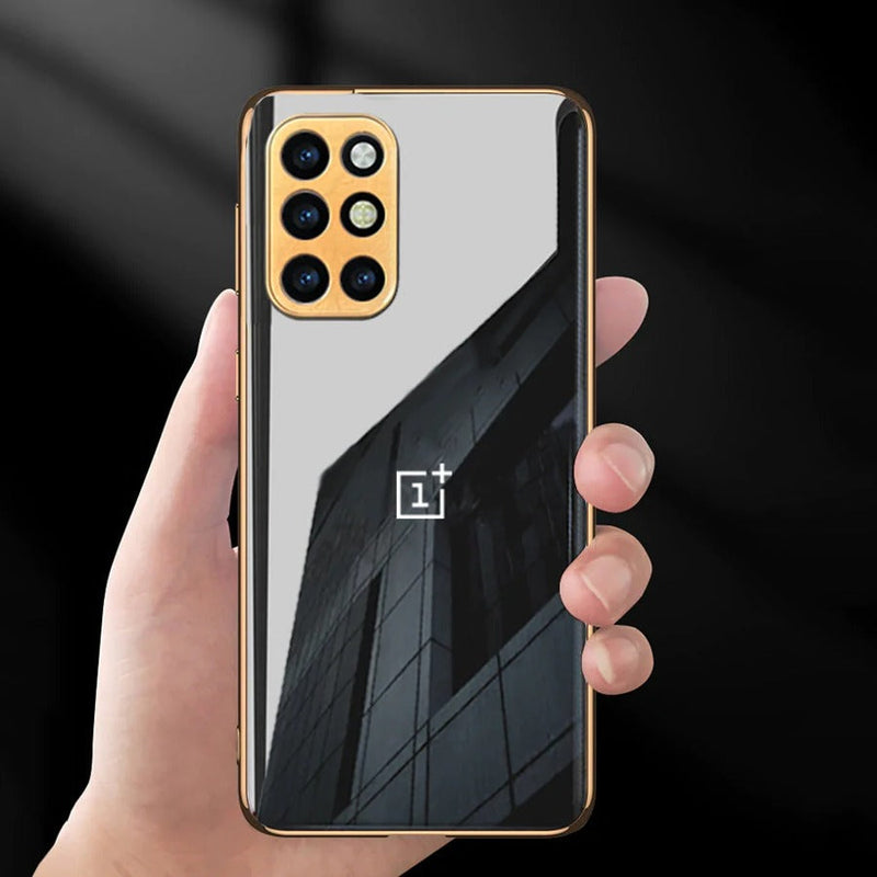 OnePlus 9R Glossy Gold Edge Back Logo Case