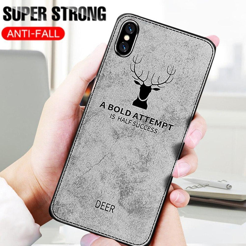 iPhone X Deer Pattern Inspirational Soft Case