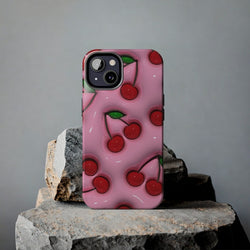 Cherries iPhone Case (Print) - 3D Optical Illusion | iPhone 15 | Unique Gifts | iPhone 14 Plus | Y2K | iPhone 12 Pro Max | Coquette | Glossy