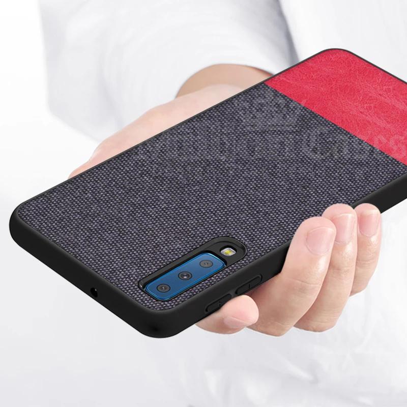 Galaxy A70 Two-tone Leather Textured Matte Case