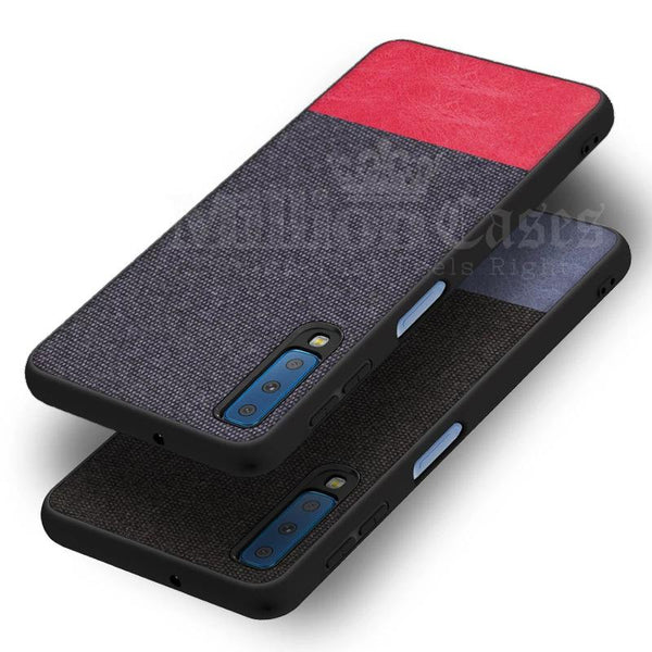 Galaxy A70 Two-tone Leather Textured Matte Case