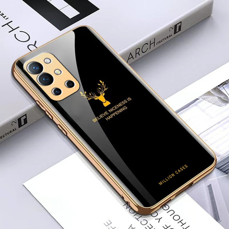 OnePlus 9R Deer Electroplating Glass Case