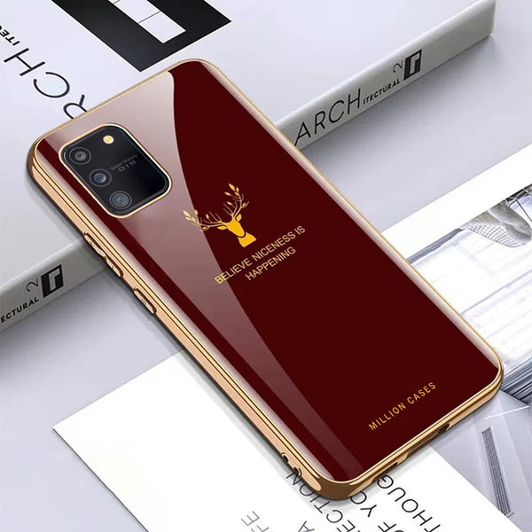 Galaxy S10 Lite Electroplating Deer Pattern Glass Case