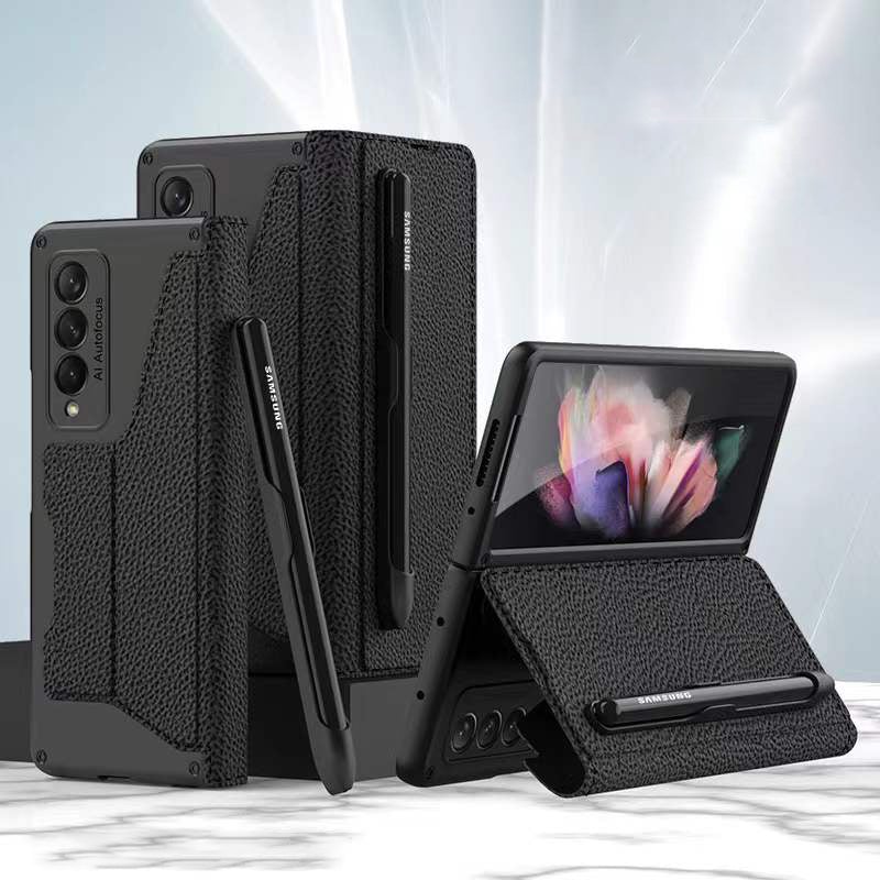 Galaxy Z Fold3 Luxury Pen Stand Case