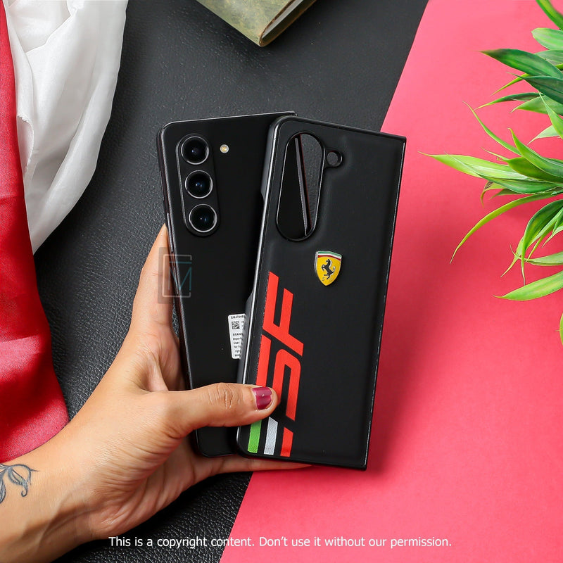 Galaxy Z Fold5 Speed Edition Ferrari Leather Case