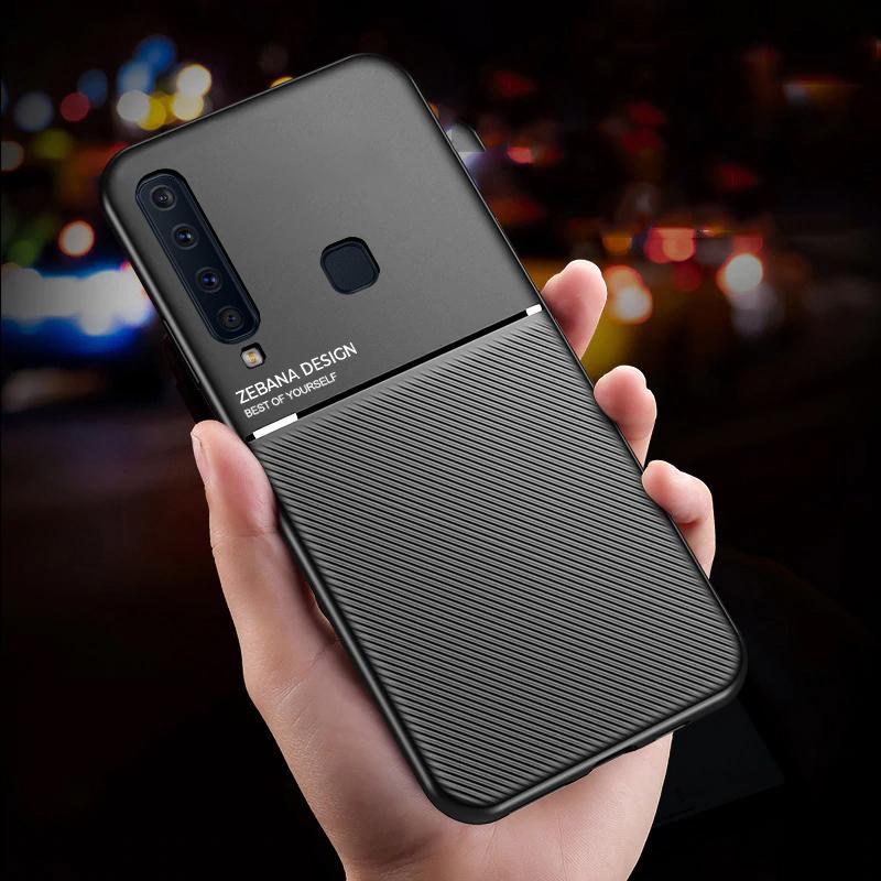 Galaxy A9 2018 Carbon Fiber Twill Pattern Soft TPU Case