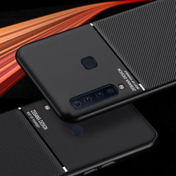 Galaxy A9 2018 Carbon Fiber Twill Pattern Soft TPU Case