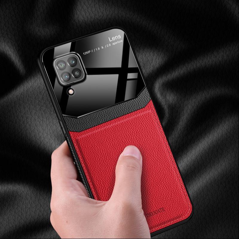 Galaxy F62 Sleek Slim Leather Glass Case