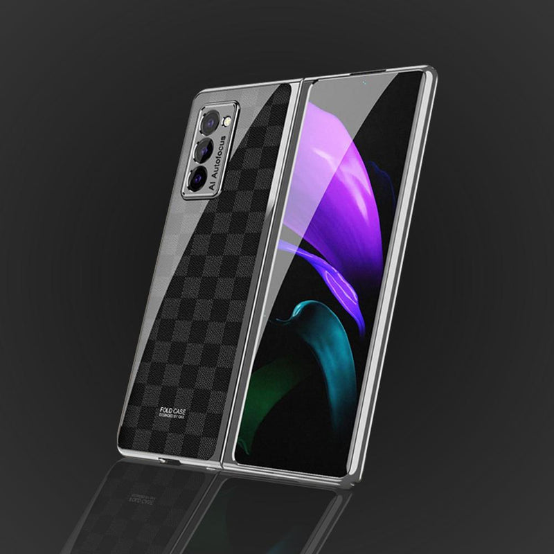 Galaxy Z Fold3 Check Pattern Glass Flip Case