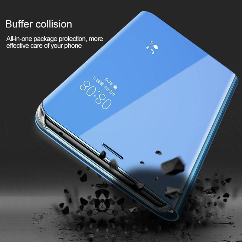 Galaxy A70 Mirror Clear View Flip Case [Non Sensor Working]