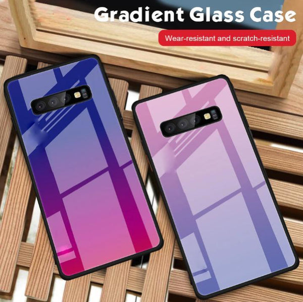 Galaxy S10 Plus Gradient Soft Edge Glass Back Case