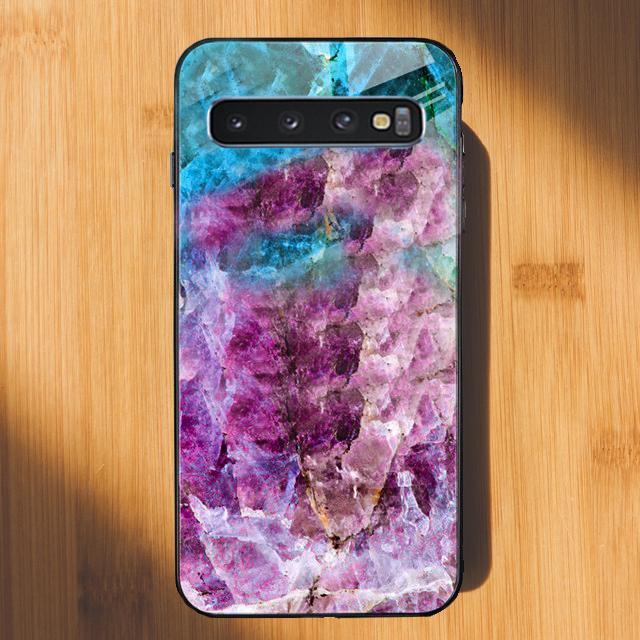 Galaxy S10 Soothing Sea Pattern Marble Glass Back Case