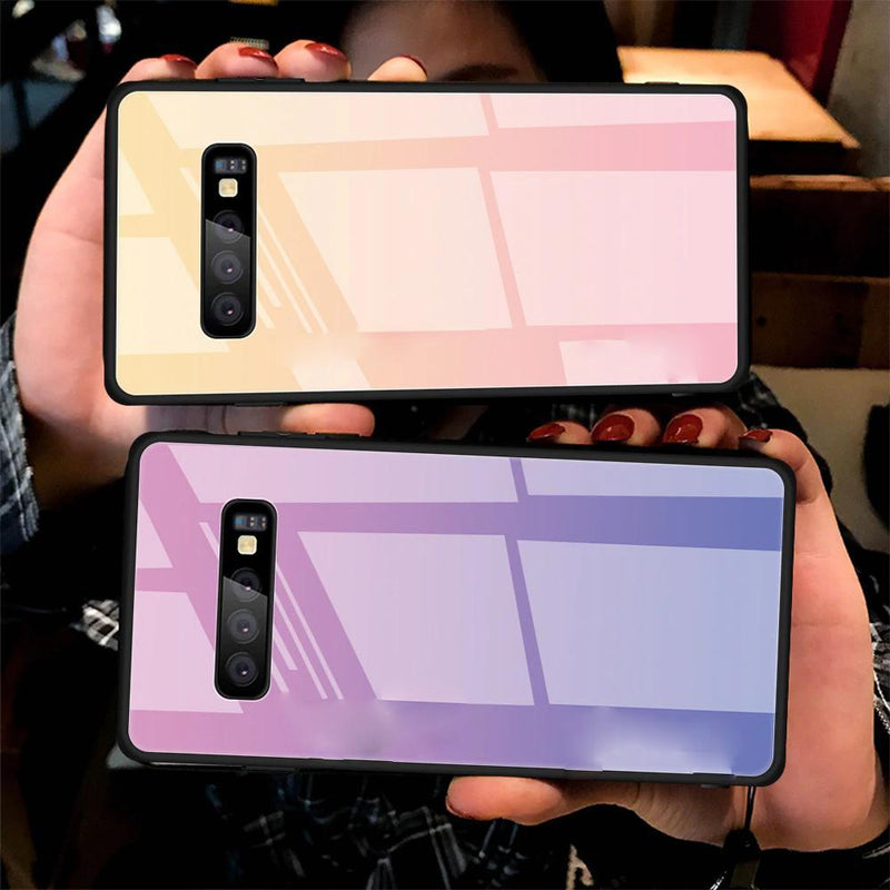 Galaxy S10 Gradient Soft Edge Glass Back Case