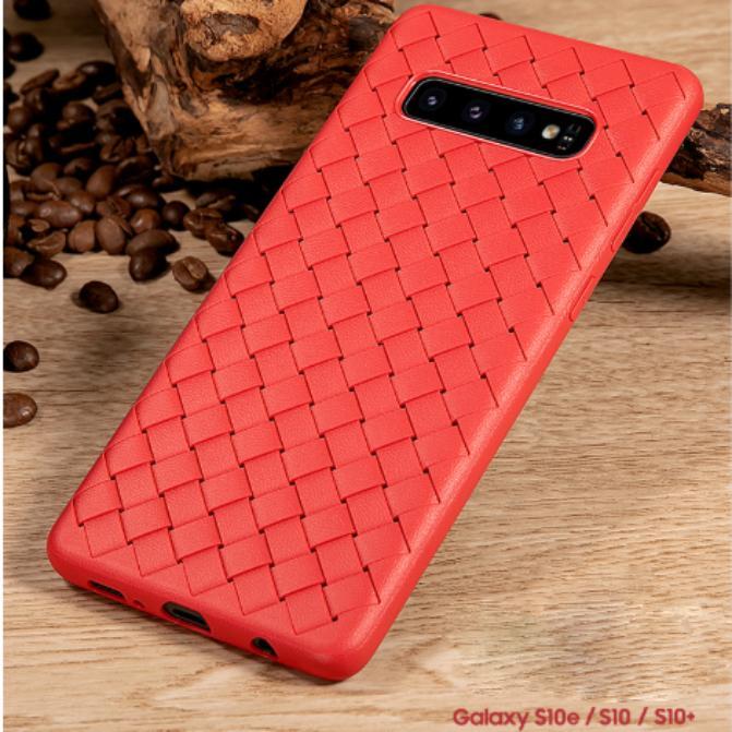 Henks ® Galaxy S10 Plus Ultra-thin Grid Weaving Case