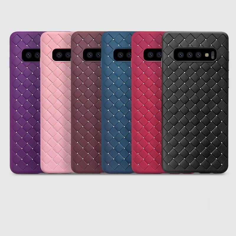 Henks ® Galaxy S10 Plus Ultra-thin Grid Weaving Case