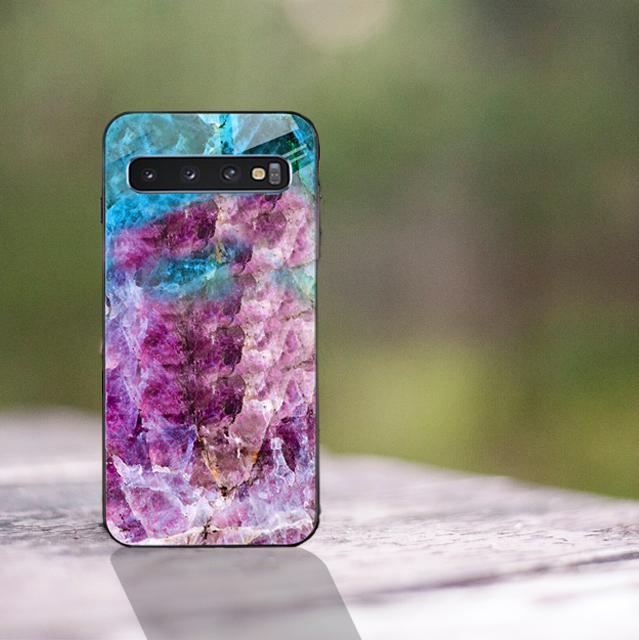 Galaxy S10 Soothing Sea Pattern Marble Glass Back Case