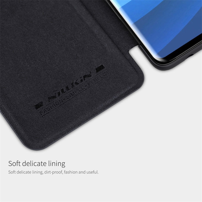 Galaxy S10e Genuine QIN Leather Flip Case