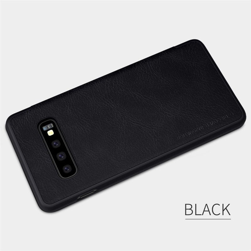 Galaxy S10e Genuine QIN Leather Flip Case