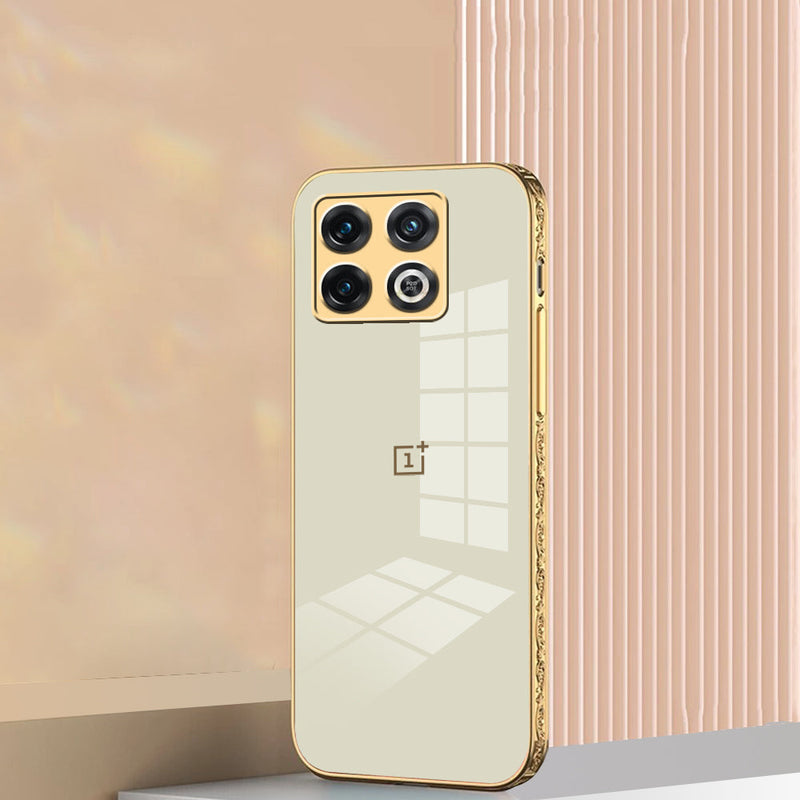 OnePlus 10 Pro Embossed TPU Gold Edge Design Case