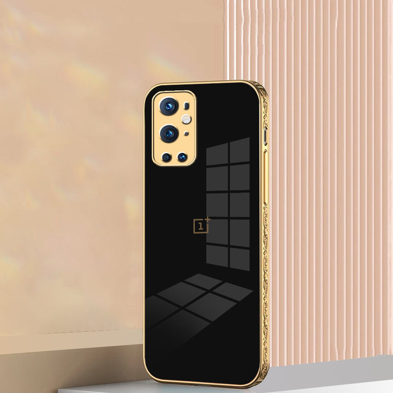 OnePlus 9 Pro Embossed TPU Gold Edge Design Case