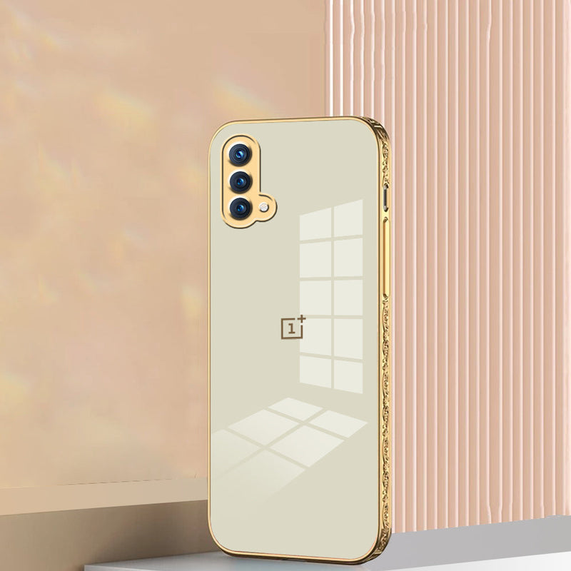 OnePlus Nord CE Embossed TPU Gold Edge Design Case