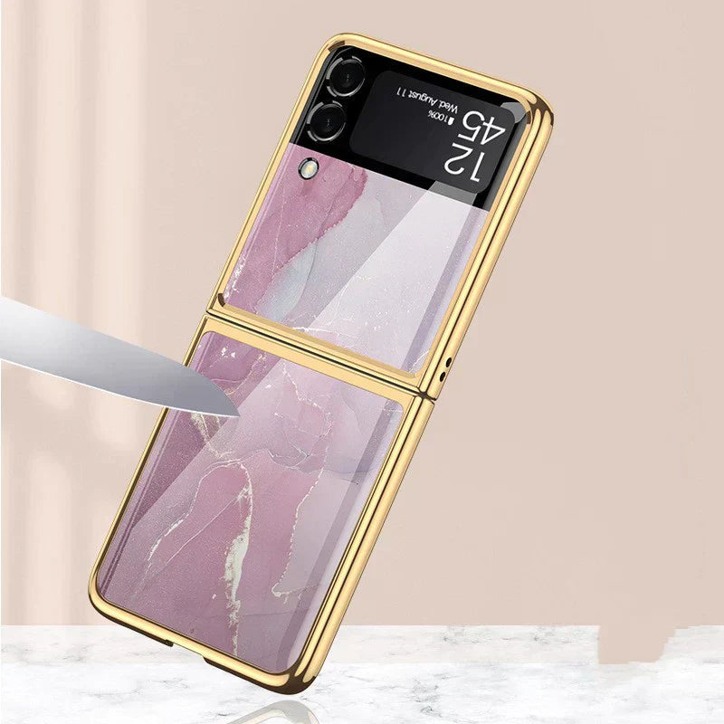 Galaxy Z Flip3 Luxury Splice Marble Case