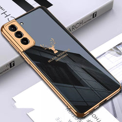 Galaxy S22 Ultra Deer Electroplating Glass Case