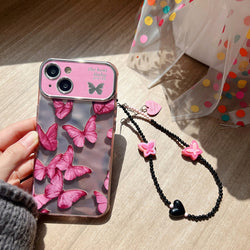 3D Glossy Butterfly Case with Bracelet